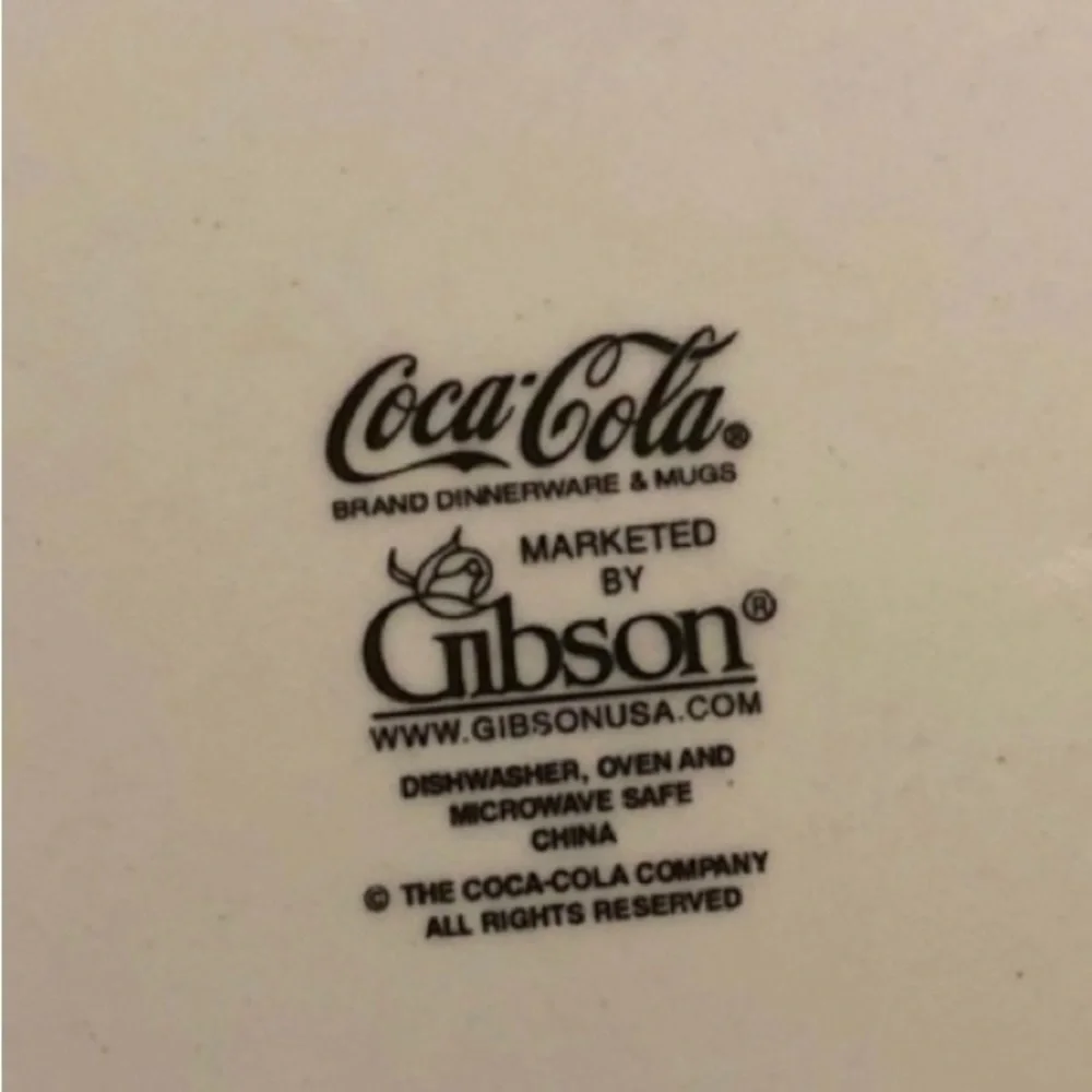 Vintage Coca-Cola Diner Plates Set of 3 Checkerboard Gibson Retro Kitchen 7.75” - Picture 5 of 5